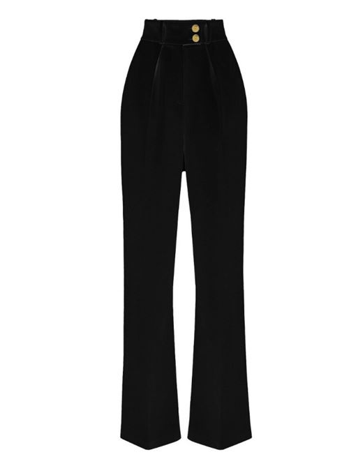 TROUSERS WITH GOLD BUTTONS ELISABETTA FRANCHI | PA06451E2110 nero